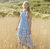 Emma Tiered Dress - Cream/Azure