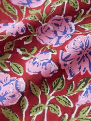 Julia Puff Sleeve Mini Dress - Imperial Red/Blush Floral Print