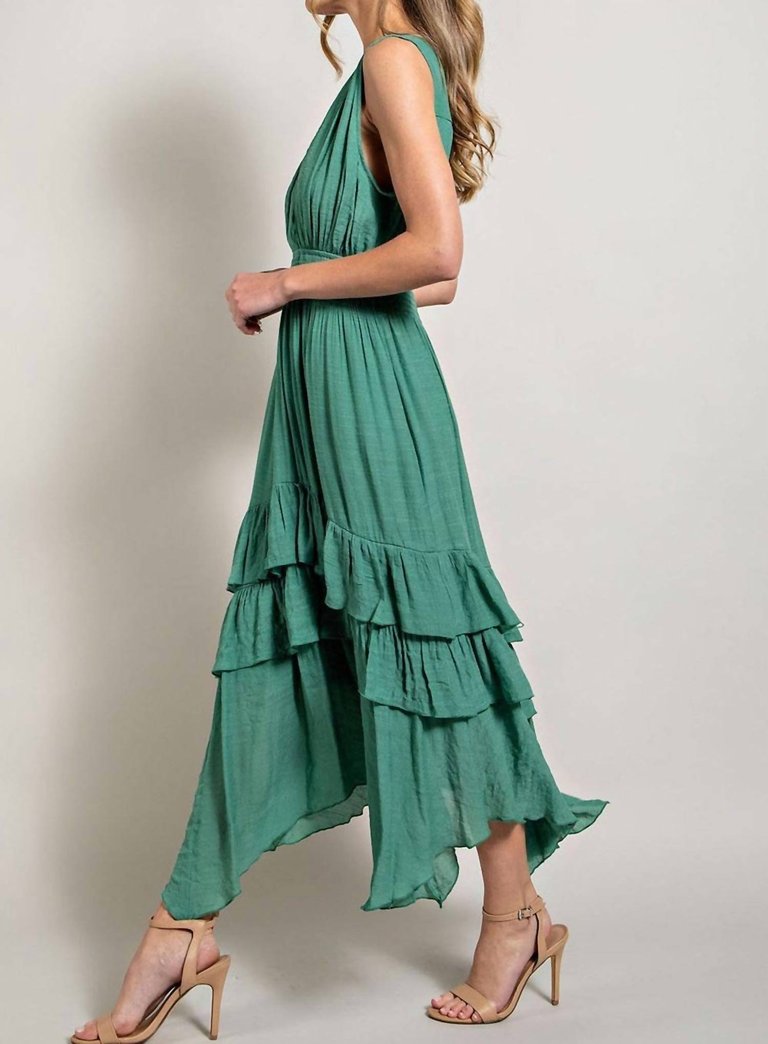 Smocked Ruffle Maxi Dress