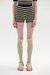 Sies Textured Knit Shorts In Beige/navy Stripe - Beige/navy Stripe