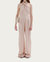 Siesta Haltered Jumpsuit In Pink Stripe - Pink Stripe