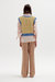 Siki Trimmed Knit Vest In Yellow/Blue Multi