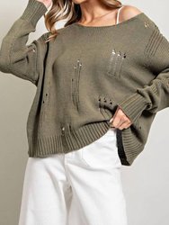 Elena Distressed Sweater