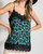 Eloise Lace Trim Leopard Print Tank - Green