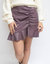 I'm Alright Leather Skirt In Dusty Violet - Dusty Violet