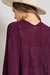 Kimono Style Slouchy Cardigan In Plum