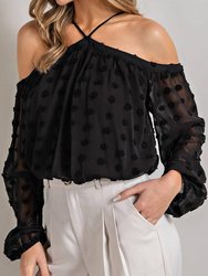 Off The Shoulder Top With Strap Detail