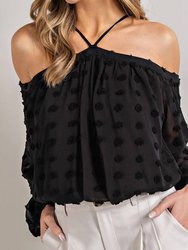 Off The Shoulder Top With Strap Detail