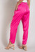 Satin Joggers In Hot Pink