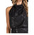 Sequin Halter Mini Dress In Black