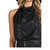 Sequin Halter Mini Dress In Black