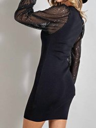 Sequin Sleeve Bodycon Dress