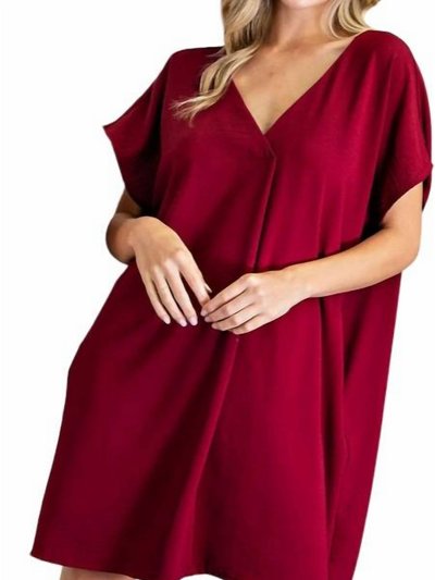 ee:some Short Sleeve V-Neck Dress With Pockets Plus product