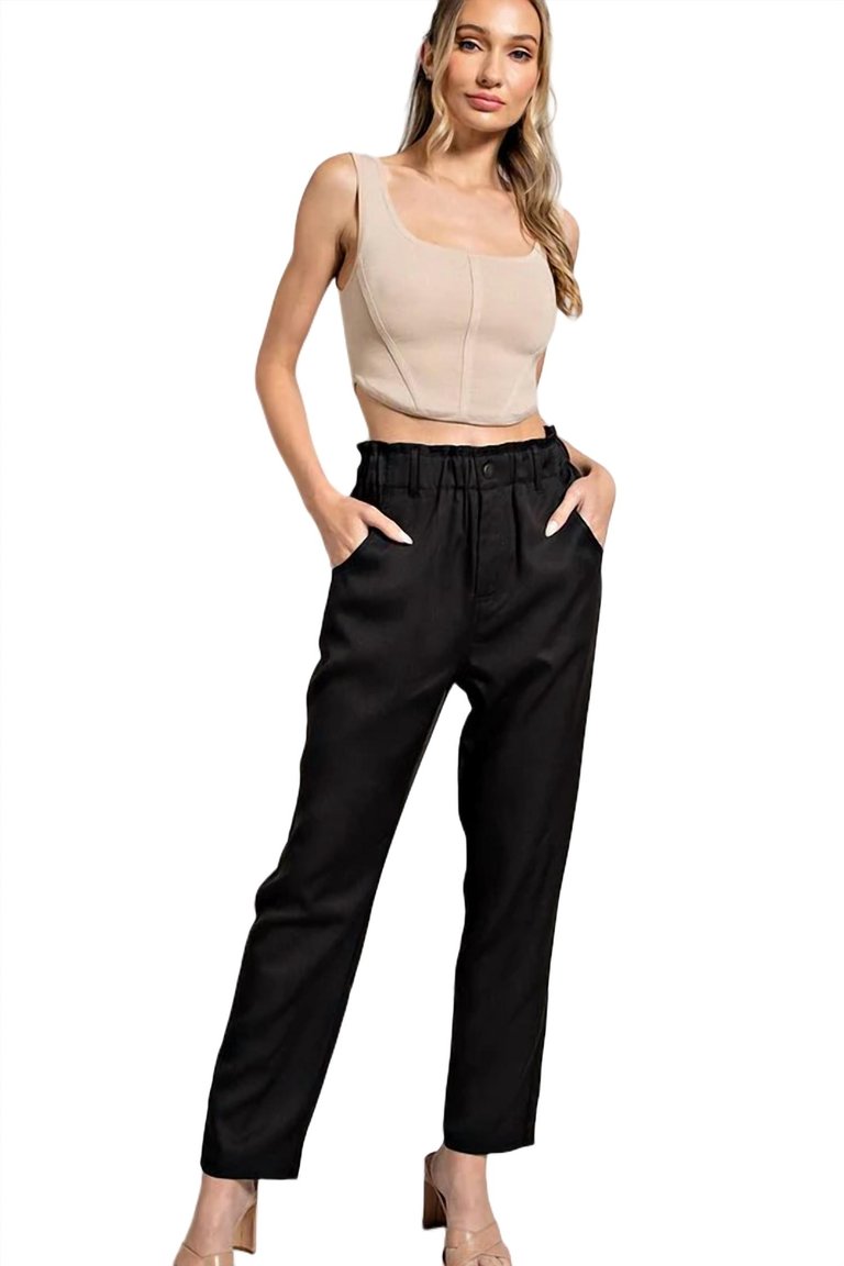 Straight Leg Dress Pant - Plus In Black - Black