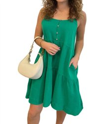 Tiered Mini Dress - Kelly Green