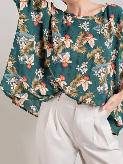 ee:some Tropical Print Blouse In Sage product