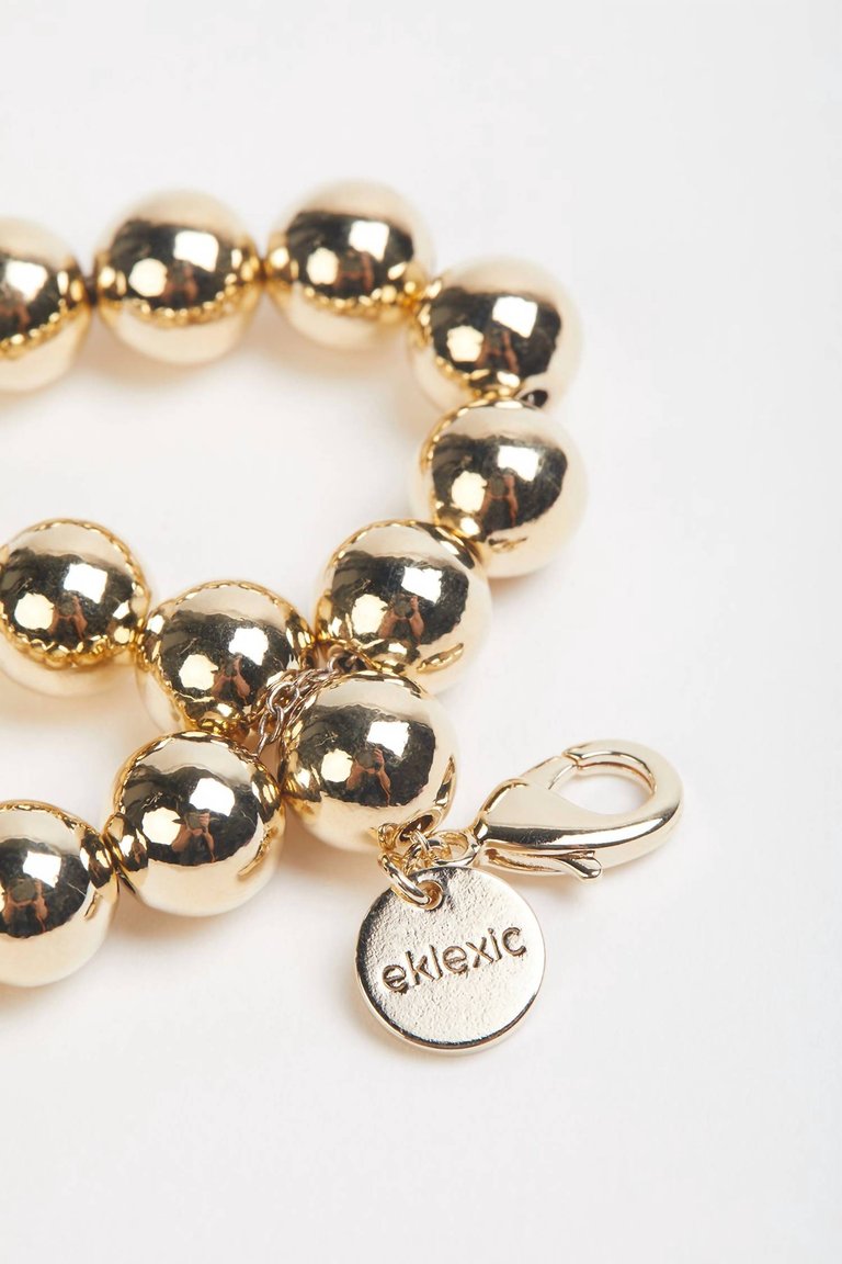 Large Gold Ball Bracelet In Gold