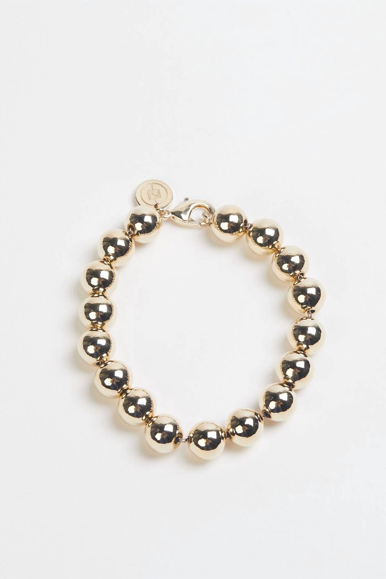 Large Gold Ball Bracelet In Gold - Gold