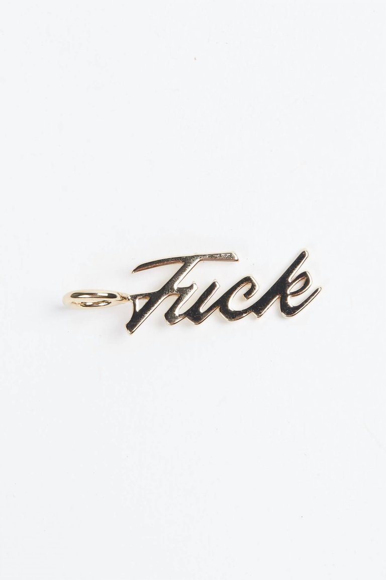 Script Pendant Fuck In Gold - Gold