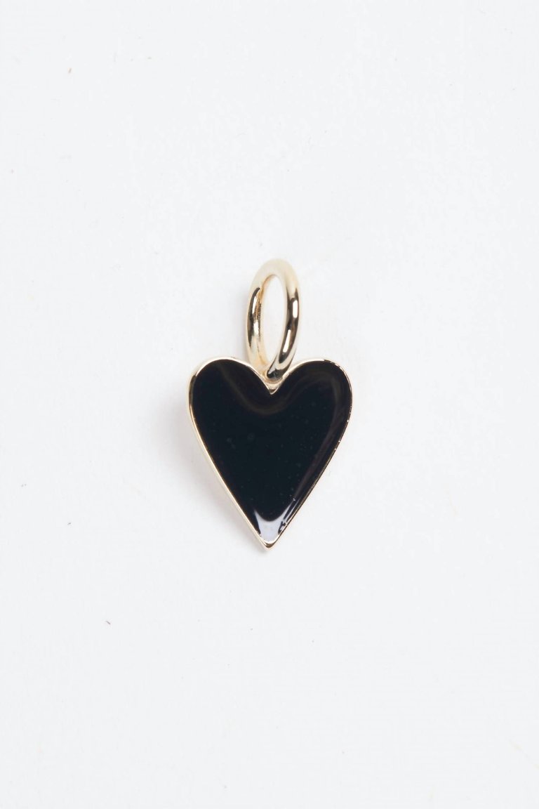 Small Enamel Helena Pendant In Black/Gold - Black/Gold