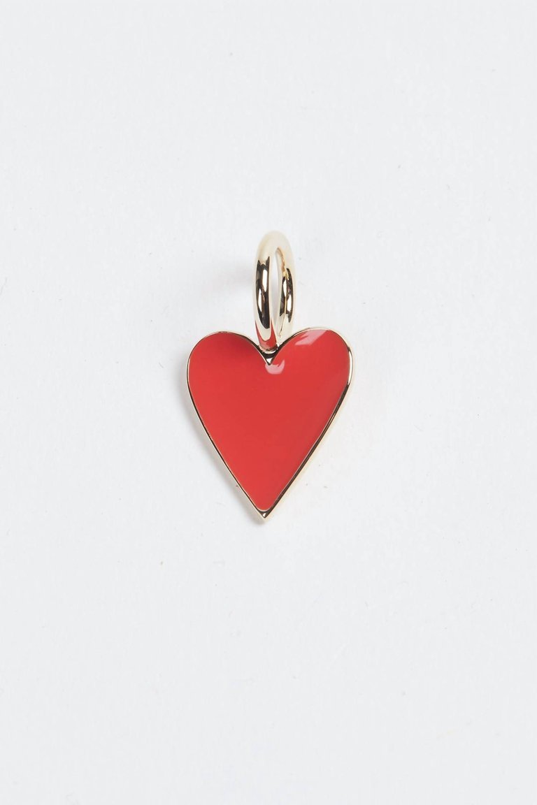 Small Enamel Helena Pendant In Red/gold - Red/Gold