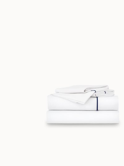 Ela Lane Classic Percale Embroidered Sheet Set product