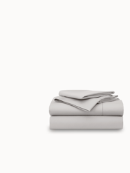 Signature Sateen Hemstitched Sheet Set - Quiet Gray