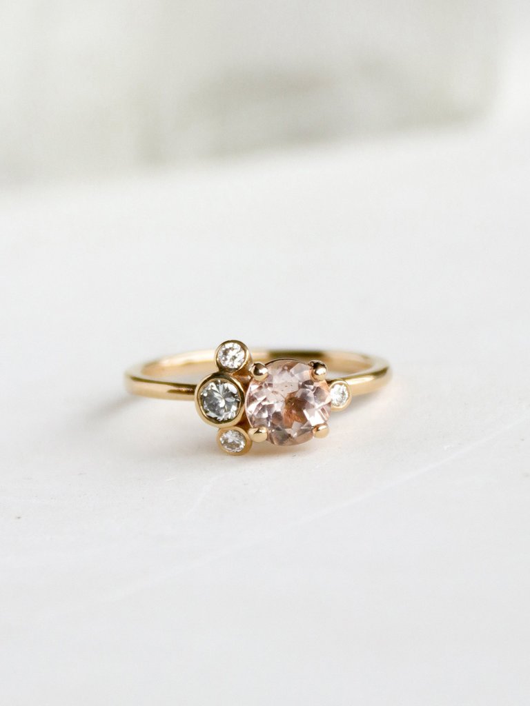 Aurora Ring - Morganite - Gold