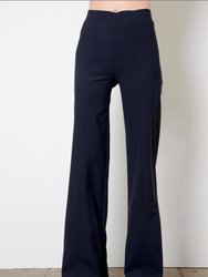 Rubie Pull Up Wide Trousers In Cobalt - Cobalt