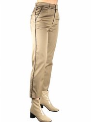 Tarika High Power Cupro Cropped Trouser In Khaki