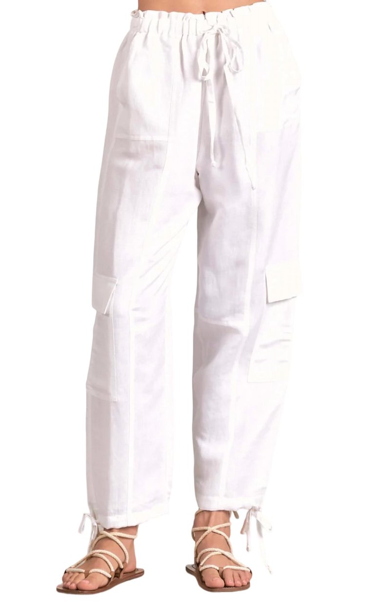 Cargo Pant In White - White