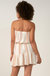 Color Stripe Dress In White Rose