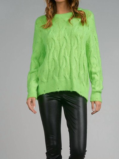 ELAN Crew Neck Cable Sweater product