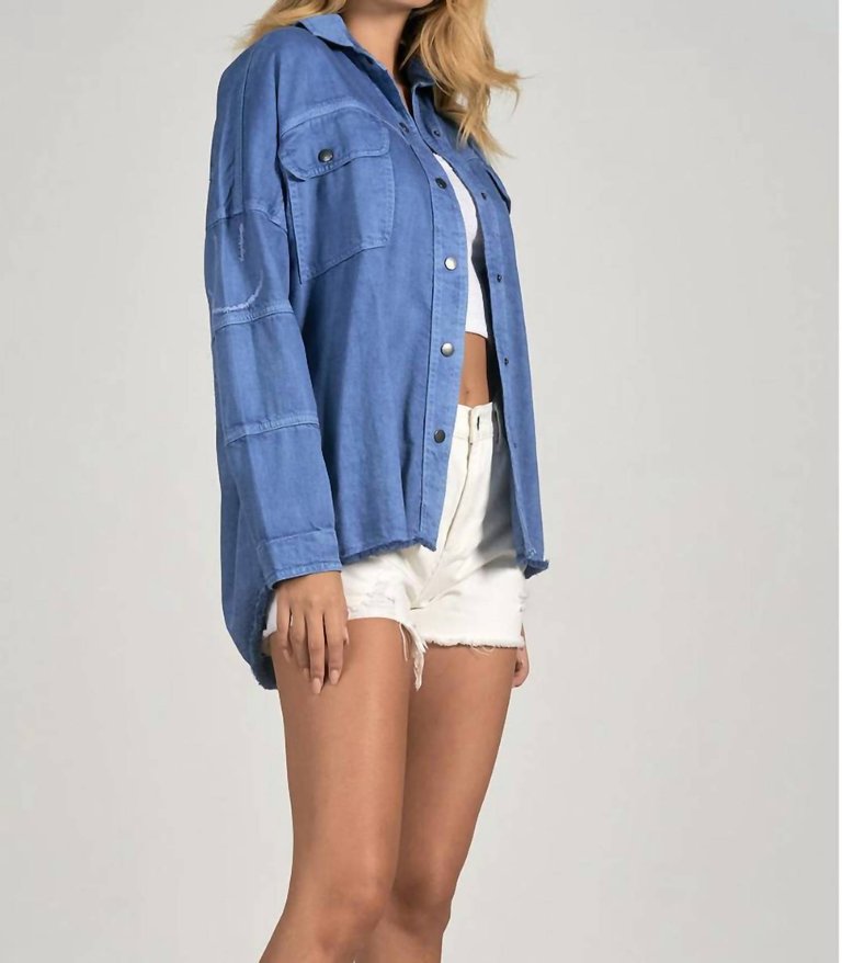 Dolly Smiley Face Jacket - Blue