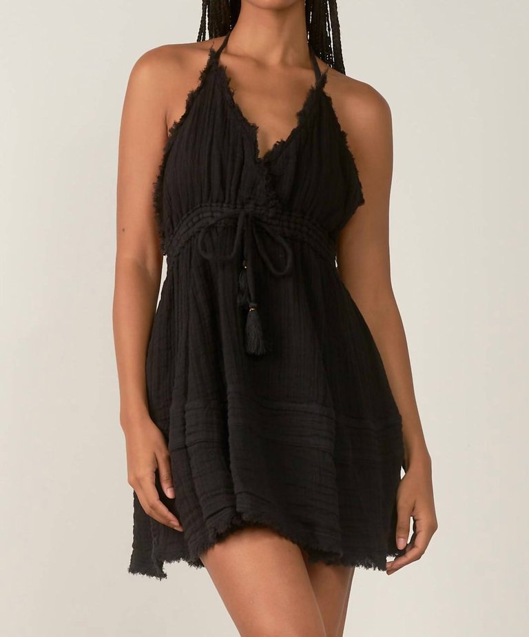 Halter Mini Dress - Black