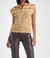 Loretta Zip Sleeveless Sweater - Yellow And Brown