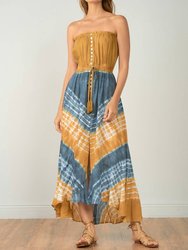 Macedonia Strapless Maxi Dress - Tie Dye