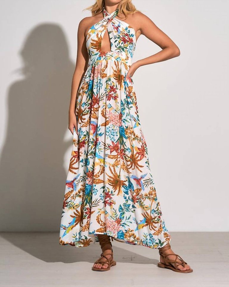 Maxi Cris Cross Dress - Paradise Print