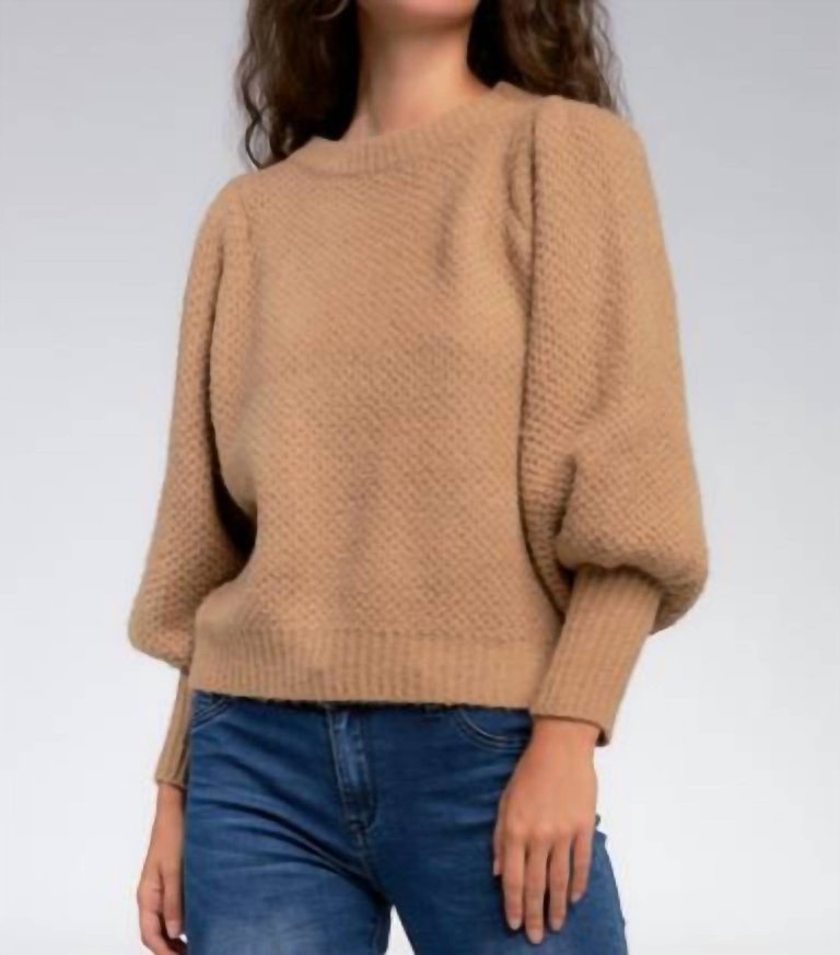 Puff Sleeve Sweater - Latte
