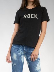 Rock Graphic Top - Black