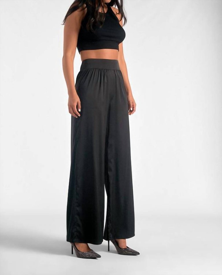 Satin Pants In Black