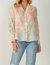 Snap Front Top In Rose Tie Dye - Rose Tie Dye