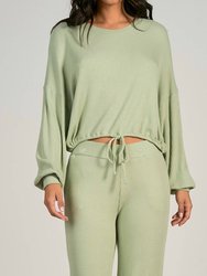 Sp23 Drawstring Top - Sage