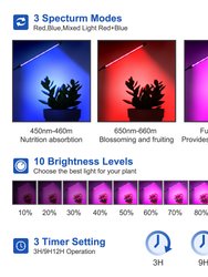 15.2 In. 10-Watt Black LED Grow Light, Color Changing Light With Single Head Adjustable Gooseneck Dual Chips