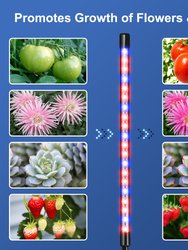 15.2 In. 20-Watt Black LED Grow Light, Color Changing Light With 2 Head Divided Adjustable Goose Neck Dual Chips