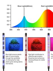 15.2 In. 20-Watt Black LED Grow Light, Color Changing Light With 2 Head Divided Adjustable Goose Neck Dual Chips