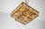 Adeline Mid-Century Modern Gold Faceted Crystal Semi-Flush Mount