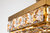 Adeline Mid-Century Modern Gold Faceted Crystal Semi-Flush Mount