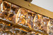 Adeline Mid-Century Modern Gold Faceted Crystal Semi-Flush Mount