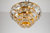 Adeline Mid-Century Modern Gold Faceted Semi-Flush Mount Crystal Chandelier Pendant